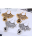 Fashion Silver Hollow Bell Tassel Earrings