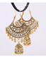 Fashion Gold Hollow Bell Tassel Earrings