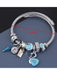 Fashion Blue Metal Swan Bracelet