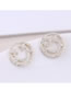 Fashion Silver  Silver Needle Copper Micro-inlaid Zircon Smiley Earrings