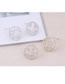 Fashion Silver  Silver Needle Copper Micro-inlaid Zircon Smiley Earrings