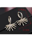 Fashion Silver  Silver Needle Copper Micro-inlaid Zircon Fan-shaped Earrings