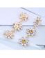 Fashion Color Metal Flower Earrings