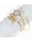 Fashion Gold Phnom Penh Scrub Round Fringe Multilayer Bracelet Set Of 5