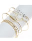 Fashion Gold Crushed Stone Shell Multi-layer Bracelet Six-piece