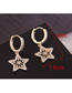 Fashion Rose Gold Copper Micro-inlaid Zirconium Five-pointed Star Buckle