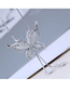 Fashion Silver Metal Flash Drill Butterfly Drop Necklace