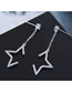 Fashion Silver  Silver Pin Copper Micro Inlaid Zircon Star Stud Earrings