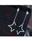 Fashion Silver  Silver Pin Copper Micro Inlaid Zircon Star Stud Earrings