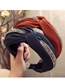 Fashion Red Wine Cross Knotted Diamond Wide-brimmed Headband