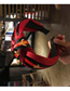 Fashion Red Small Bee Pattern Fabric Knotted Wide-brimmed Headband