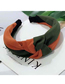 Fashion Green + Orange Two-color Knotted Wide-brimmed Headband