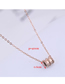 Fashion Rose Gold Titanium Steel Small Waist Necklace