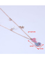 Fashion Rose Gold Titanium Steel Small Hippocampus Necklace