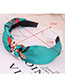 Fashion Lake Blue Printed Knotted Hair Hoop