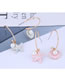 Fashion Pink Starfish Shell Asymmetric Stud Earrings