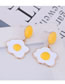 Fashion Yellow Fried Egg Ear Studs