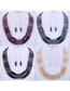 Fashion Purple Metal Crystal Bead Contrast Necklace Earring Set