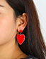 Fashion White Irregular Love Oil Stud Earrings