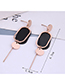 Fashion Black Dripping Geometric Stud Earrings