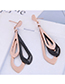 Fashion Black Diamond Sequin Multilayer Letter Cutout Stud Earrings