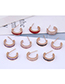 Fashion White Geometric C-shaped Stud Earrings