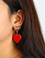 Fashion Black Double Love Irregular Concave And Concave Hollow Stud Earrings