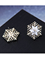 Fashion Silver Snowflake Geometric Stud Earrings