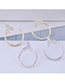 Fashion  Silver Needle + Copper + Zircon Geometric C-shaped Stud Earrings With Diamonds