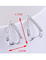 Fashion Silver Brass And Diamond Love Heart Geometric Openwork Earrings