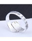 Fashion Silver Fish Relief Open Diamond Ring