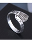 Fashion Silver Fish Relief Open Diamond Ring