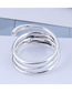 Fashion Silver Embossed Winding Open Ring