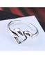 Fashion Silver Knotted Love Open Ring