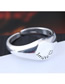 Fashion Silver Letter Embossed Open Ring
