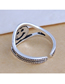 Fashion Silver Smiley Letter Openwork Ring