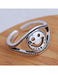 Fashion Silver Smiley Letter Openwork Ring