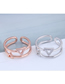 Fashion Silver Cubic Zirconia Triangular Open Ring