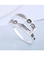 Fashion Silver Tropical Fish Embossed Alloy Split Ring