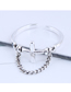 Fashion Silver Cross Chain Stand Split Ring