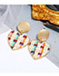 Fashion Color Mixing Love Braided Alloy Earrings