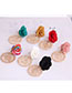 Fashion Color Mixing Flower Dreamcatcher Alloy Hollow Stud Earrings