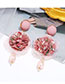 Fashion Yellow Rose Flower Stud Earrings With Crystal Alloy
