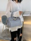 Fashion Black Ostrich Pattern Portable Slung Shoulder Bag
