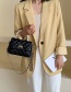 Fashion Black Chain Lingge Pearl Handbag Shoulder Messenger Bag