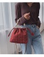 Fashion Pink Wool Pearl Handbag Shoulder Messenger Bag