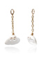 Fashion Golden Shell Pearl Heart Shaped Pearl Shell Geometric Earrings