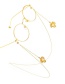 Fashion Gold Metal Maple Leaf Pearl Chain