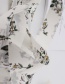 Fashion White Plus Yellow Floral Scarf Knotted Cloth Crystal Fringed Girdle