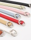 Fashion Camel Double Fabric Small Round Buckle Knotted Thin Belt